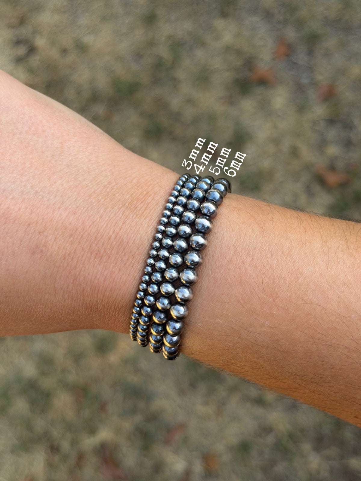 Sterling Silver Pearl Stretch Bracelet