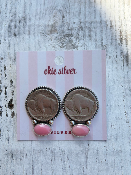 Buffalo Nickel studs #1