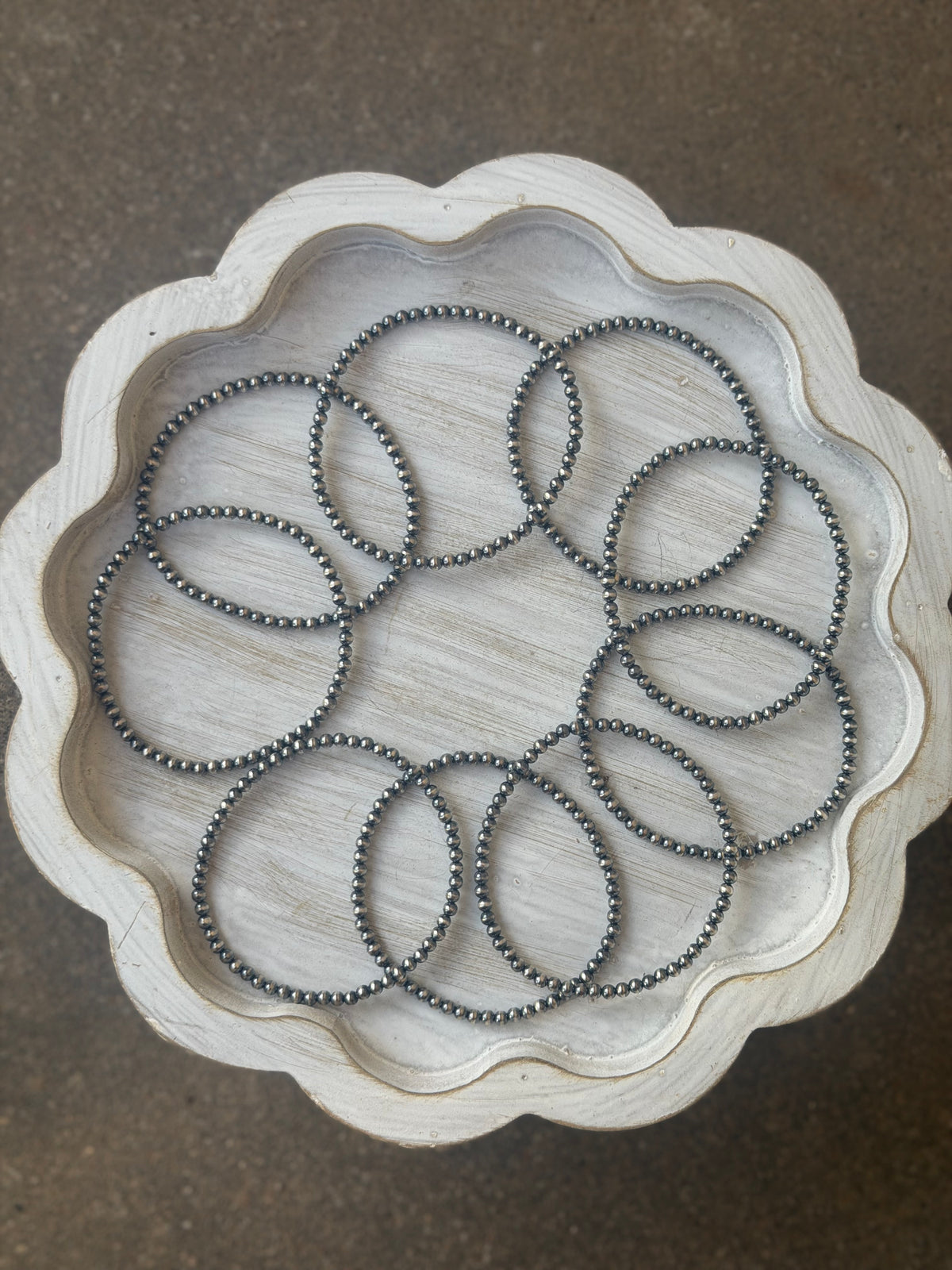 Sterling Silver Pearl Stretch Bracelet