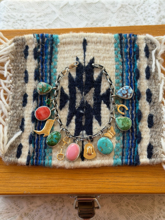 Cowboygal charm bracelet