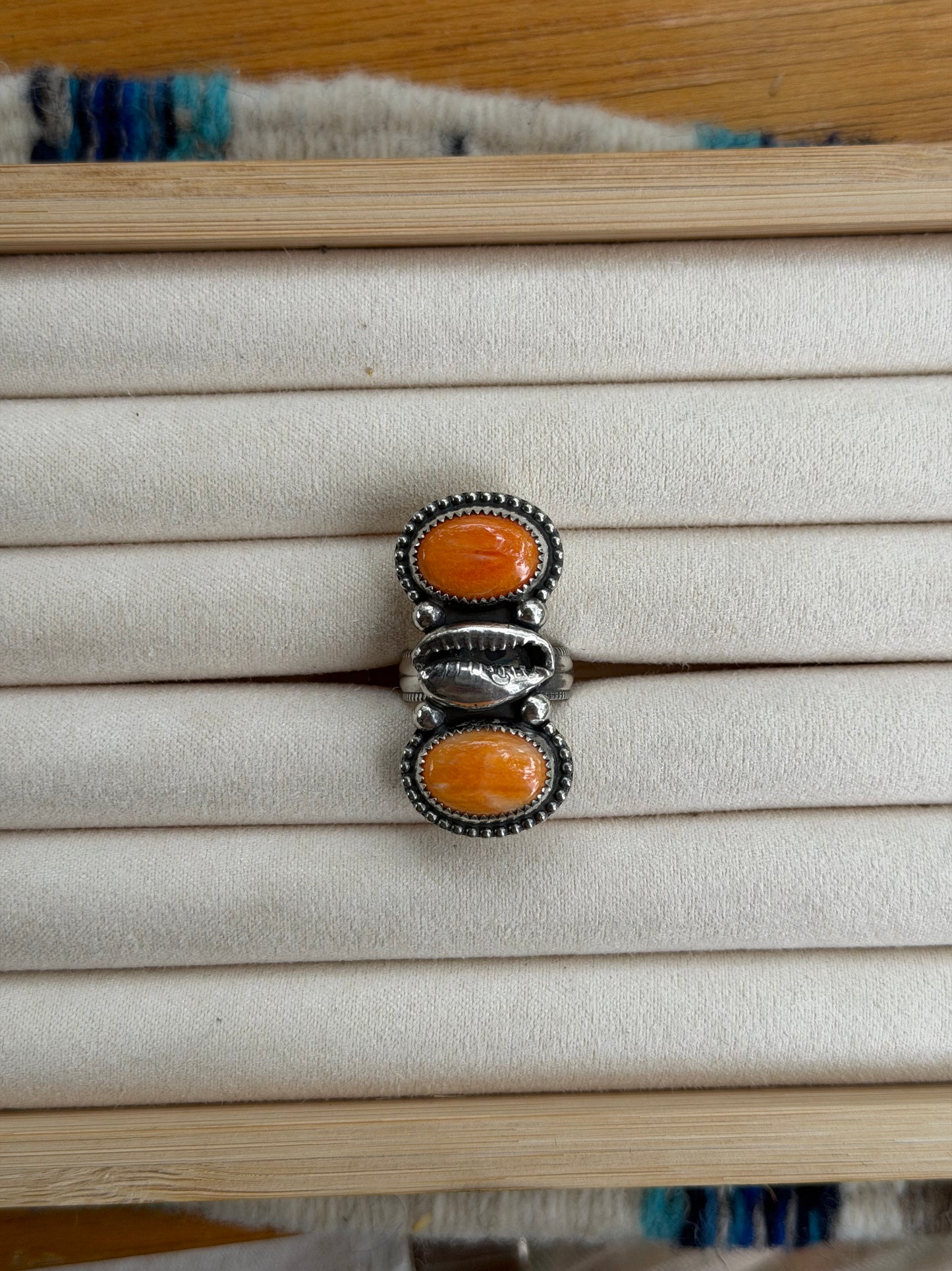 Cowrie stacker ring