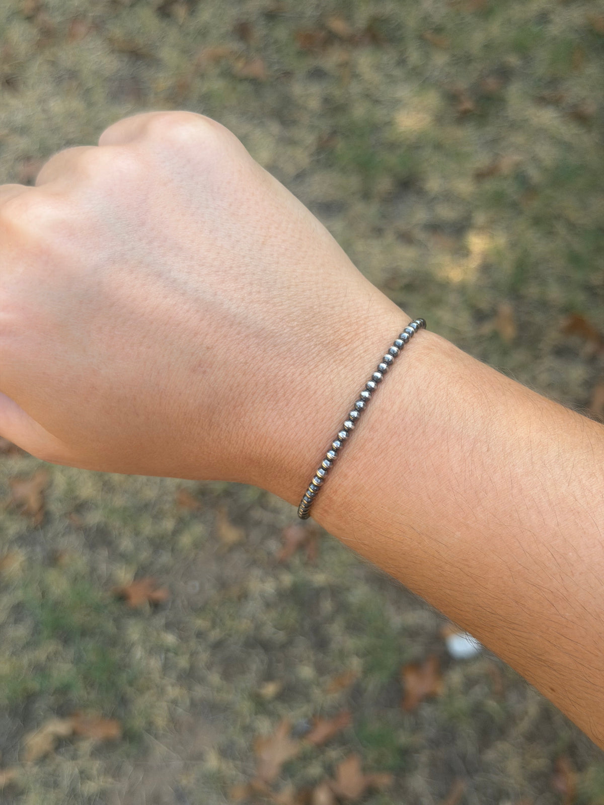 Sterling Silver Pearl Stretch Bracelet