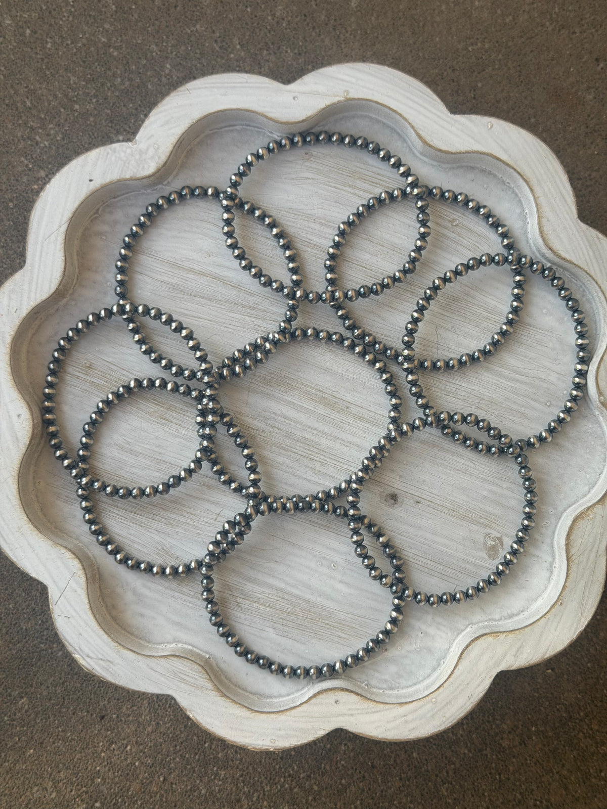 Sterling Silver Pearl Stretch Bracelet