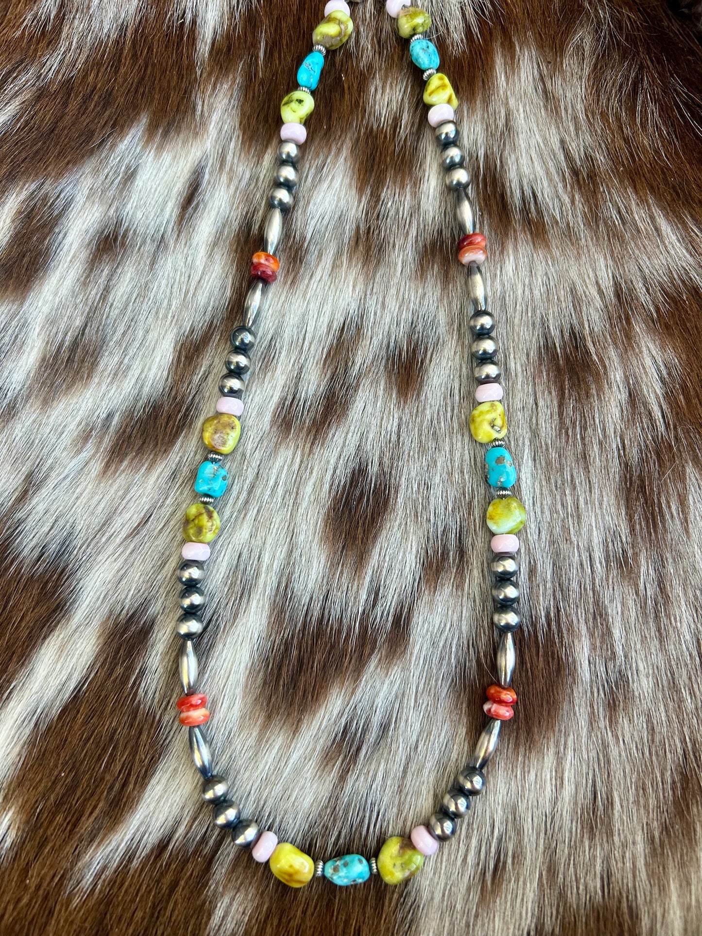 White Water turquoise, palomino, and spiny oyster