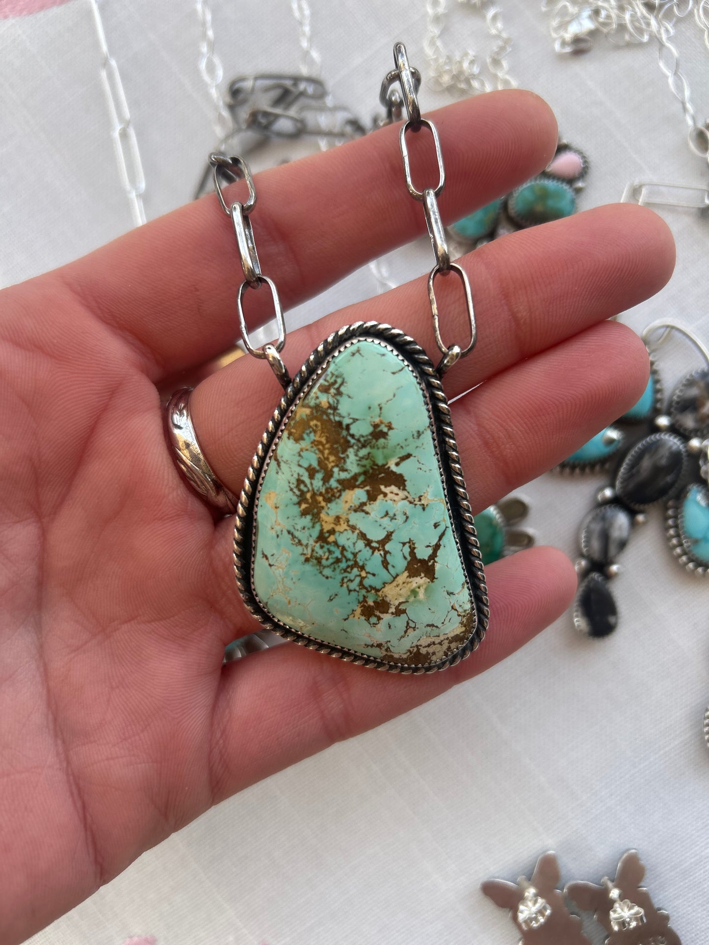 Turquoise lover necklace