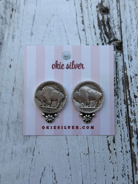 Buffalo Nickel studs #2